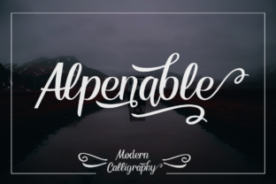 Alpenable: A Modern Script Typeface for Editorial Design