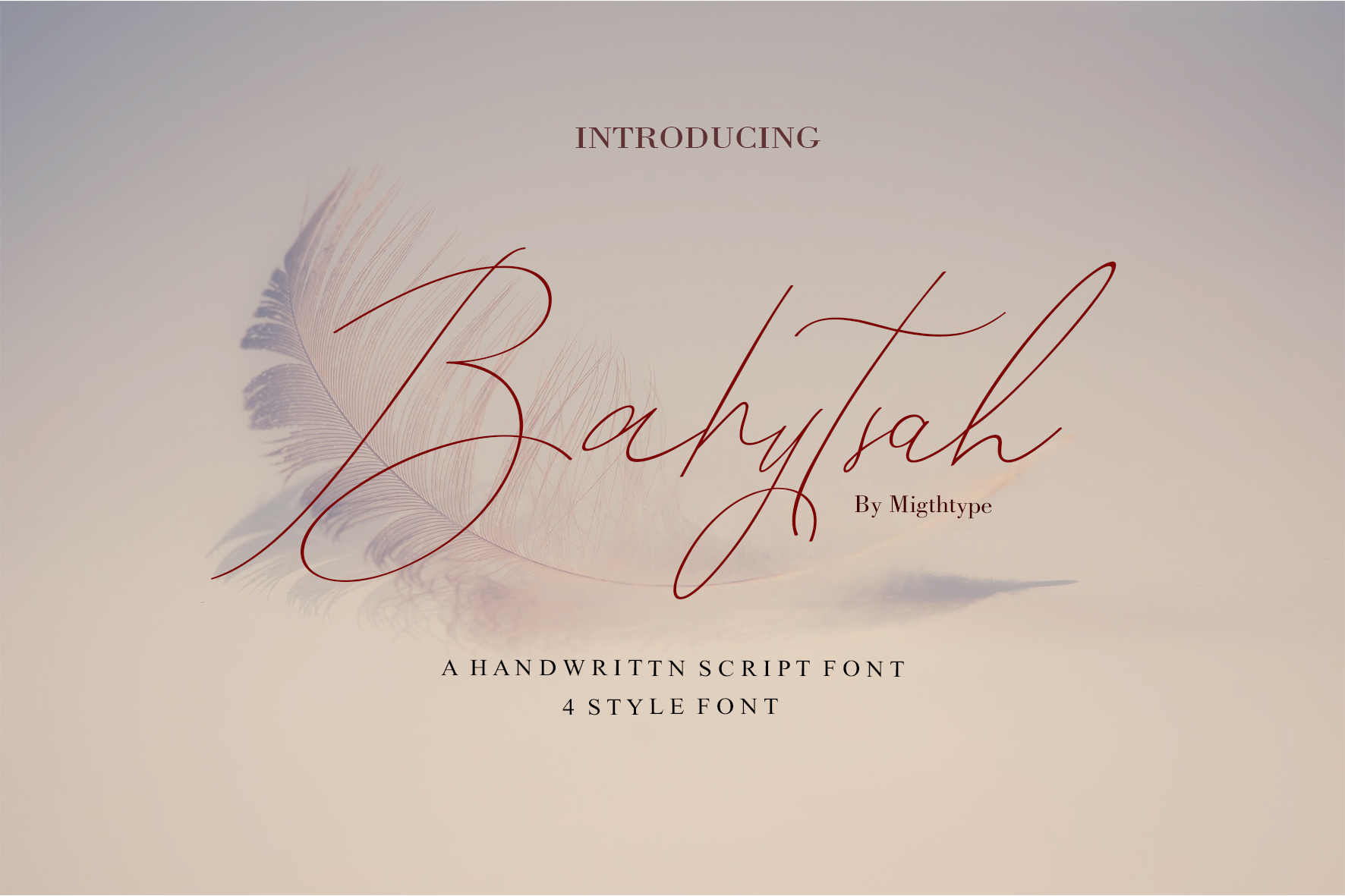 Bahytsah: A Modern Calligraphy Script Font for Brand Identity