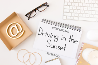 Driving in the Sunset: A Handwritten Font for Relaxed Brand Identity