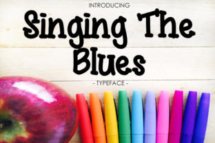 Singing the Blues Handwritten Font for Craft Projects