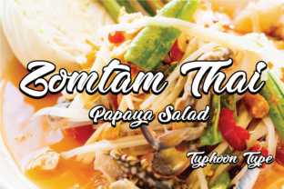 Zomtam Thai: A Bold Script Font for Modern Brand Identity